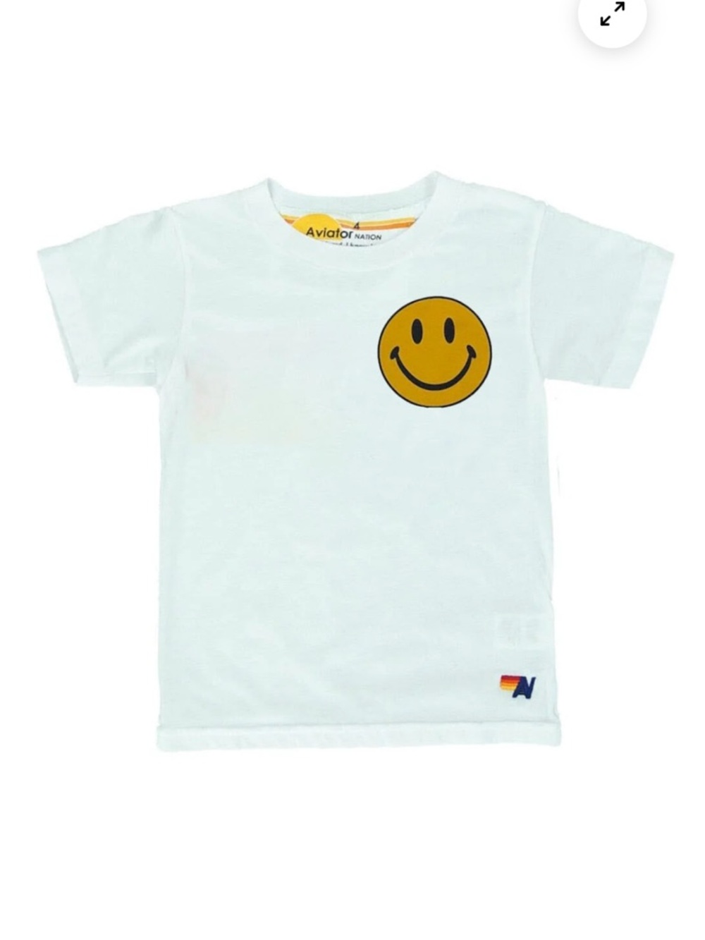 Aviator Nation Kids Smiley 2 Tee - White